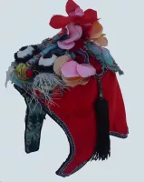 759 Red Brocade Fancy Creature Han Child's Hat